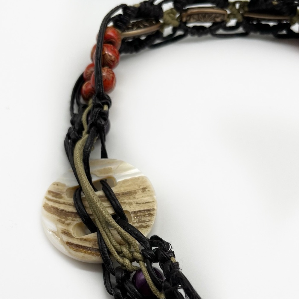Shells & Bead Tie Belt - Picture 2 of 7